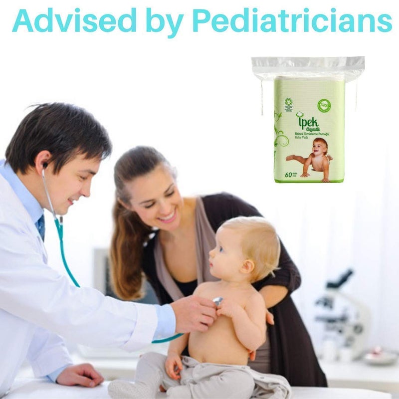 Ipek Baby Organic Large Dry Pads 100% Cotton Squares for Baby Care Diapering (Organic 360 Count) - Image 5